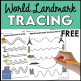 FREE - World Landmarks Tracing Practice