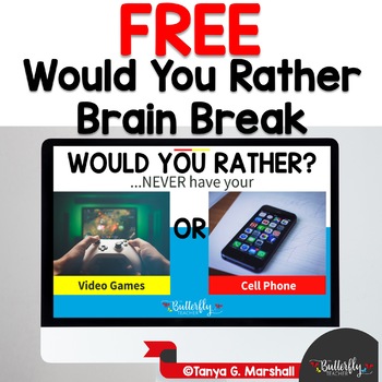 Preview of Back to School Would You Rather Questions Brain Breaks Get To Know You