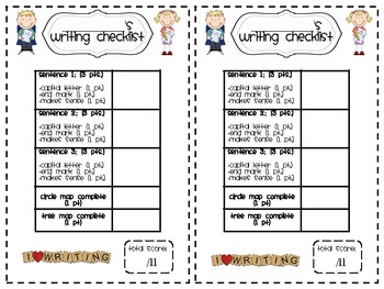 Preview of FREE--Writing Checklist (Sentences)