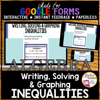 Preview of FREE Writing, Graphing and Solving Inequalities | Made for Google Drive