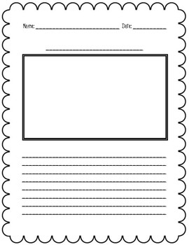 free writing paper with picture box by decor and more in