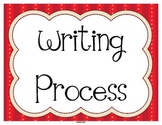 Writing Process Status Posters in Red
