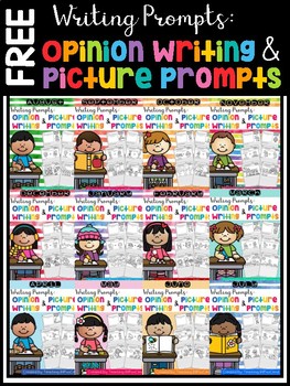 Preview of FREE Writing Prompts : Opinion Writing & Picture Prompts