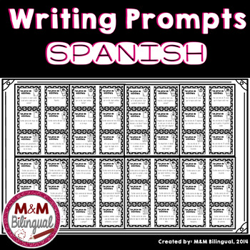 Preview of FREE Writing Prompts | SPANISH