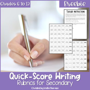 Preview of FREE Writing Rubrics for Secondary English