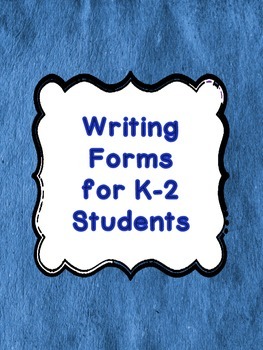 Preview of FREE Writing Templates Grades K, 1, 2