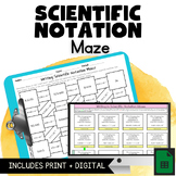 FREE Writing in Scientific Notation Maze  |  Print & Digital