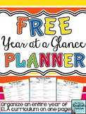 FREE Year at a Glance Planning Template