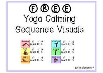 FREE Yoga Calming Visuals for Early Childhood or Special E
