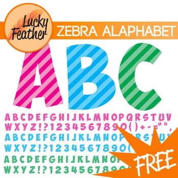 Preview of FREE Zebra Alphabet