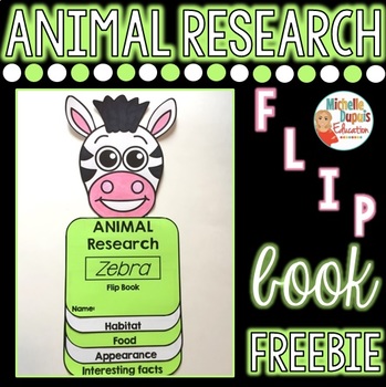 FREE Zebra Flip Book - Animal Research