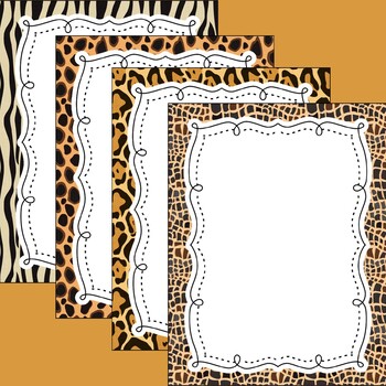 FREE Zoo Animal Print Jungle Safari Editable Class List Posters {Portrait}