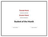 FREE : blank certificate template for Students - classroom