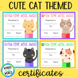 FREE cat printable reward certificates editable