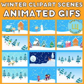 Preview of Simple Winter Backgrounds Clip Art - winter theme - Animated images