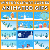 Simple Winter Backgrounds Clip Art - winter theme - Animat