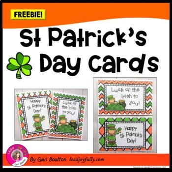 Preview of FREE download! St. Patrick's Day Cards