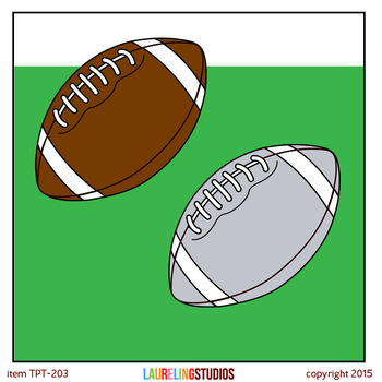 Preview of FREE football clipart for personal use or TpT products