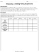 Constructing a Cladogram of Organisms Activity Worksheet | TpT