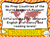 No Prep Countries of the World Research Project!