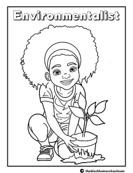 Preview of Black History | Wangari Maathai| Environmentalist Coloring Page| Afrocentric