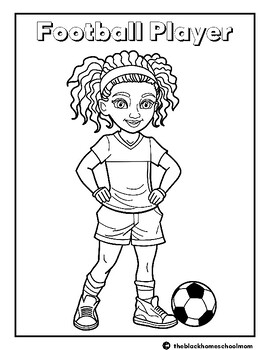 Preview of Black History| Sadio Manè|  Football Player Coloring Page| Afrocentric