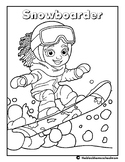 Black History| Zeb Powell- Snowboarder Coloring Page| Afrocentric