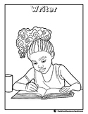 Writer Coloring Page| Chinua Achebe | Afrocentric | Black History