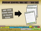 FREE guided notes for the PERSIAN EMPIRE (part 5 of the Me