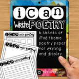 FREE iPad Poetry Paper - 6 versions