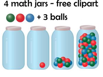 Preview of FREE math jars clipart