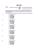 FREE : multiple choice exam template 12 questions - classr
