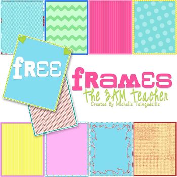Preview of FREE on TpT:  Valentine's Day Colorful Frames by The 3AM Teacher