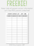FREE parent contact list