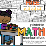 FREE printable math manipulatives/math toolkit