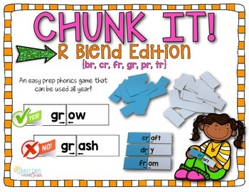 FREE r-blend Chunk It phonics game