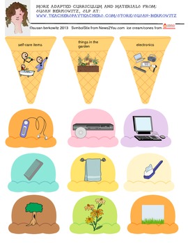 Preview of FREE sample of Summer Language Categorizing Vocabulary Activity 