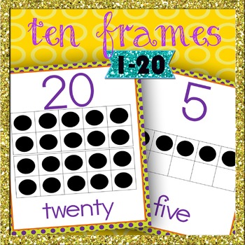 Preview of FREE ten frames (1 to 20) posters