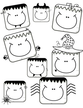Halloween Cubie Friends Clip Art ~ Commercial Use OK by ...
