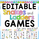 FREEBEE Editable Snakes and Ladders Center Games