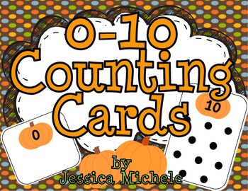 Preview of {FREEBIE} 0-10 Counting Cards {pumpkin theme}