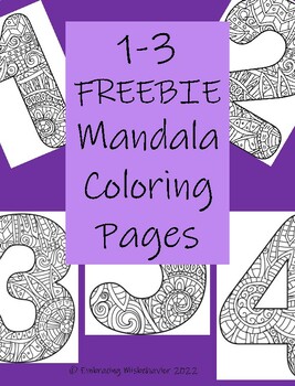 Preview of FREEBIE 1-3 Coloring Mandalas