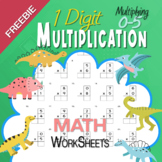 FREEBIE: 1 Digit Multiplication Facts Practice Worksheets 