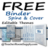 FREEBIE! 1 Inch Binder Spine & Cover Feathered Theme - Tea
