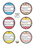 FREEBIE- 100th Day of School Buttons/Necklaces