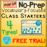 FREEBIE 180 No-Prep Vocabulary Starters: Word Morning Work