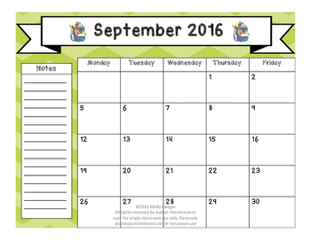 FREEBIE! 2016-17 Teacher Calendar by From Teacher to School Counselor