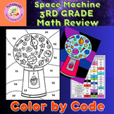 FREEBIE 3RD Grade Spiral Review Space Machine Color by Cod