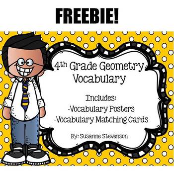 Preview of FREEBIE - 4th Grade Geometry Vocabulary