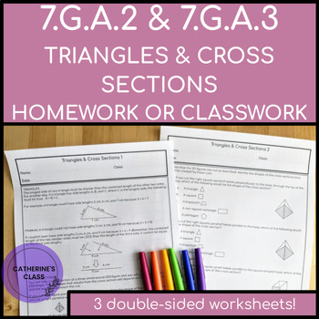 Preview of FREEBIE! 7.G.A.2 & 7.G.A.3 Classwork or Homework